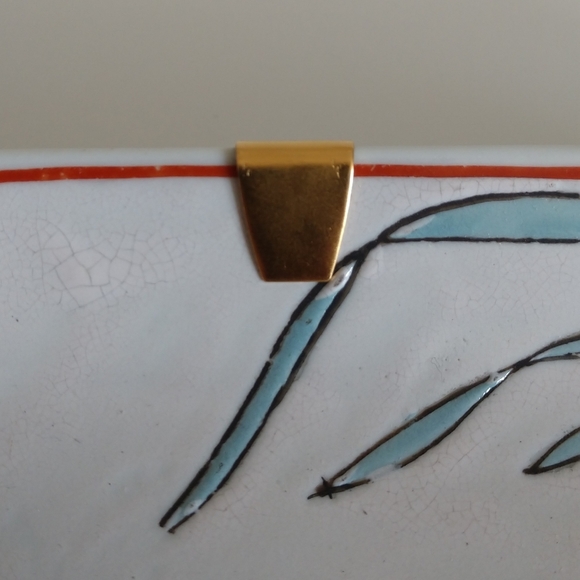 !! SOLD !! Qianlong Mark Chinese Dish Tray Mandarin Ducks - Picture 11 of 12